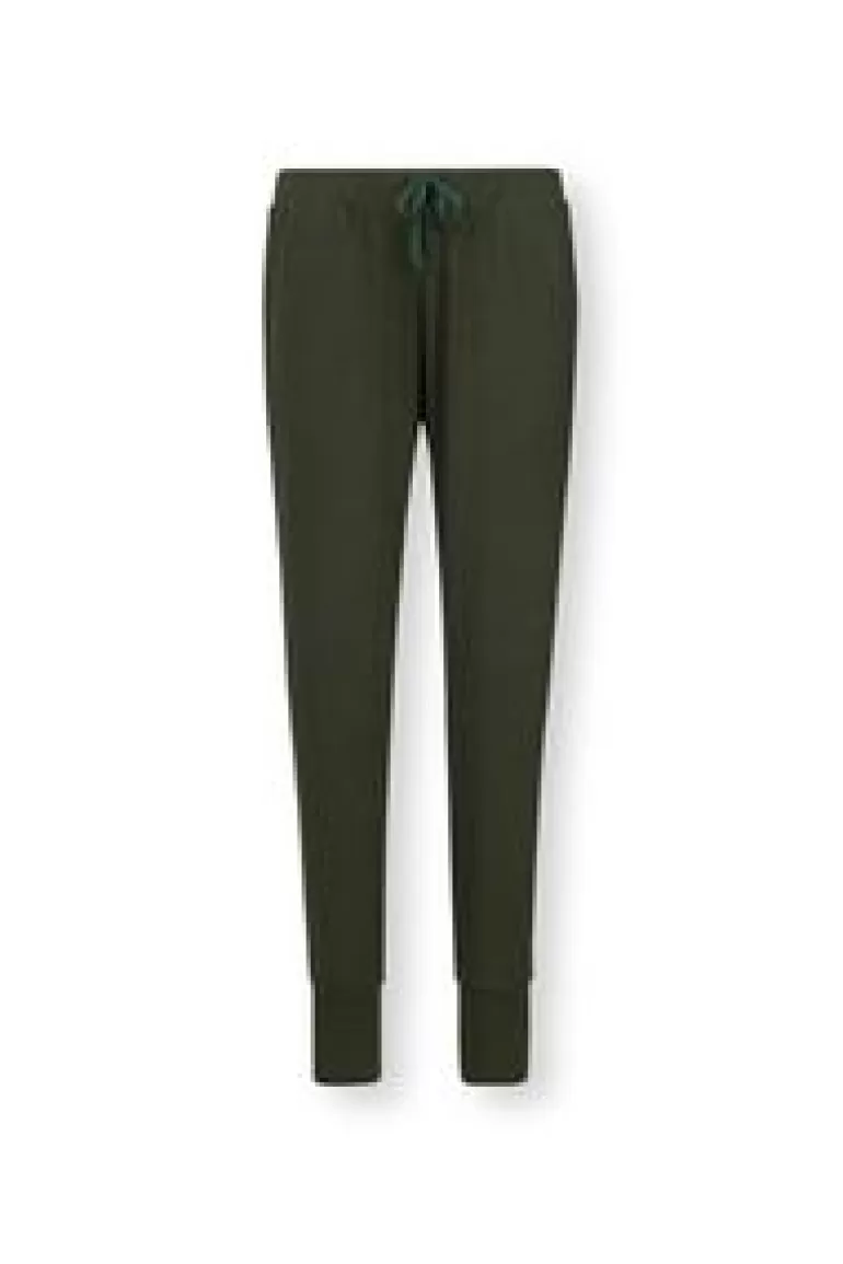 Broeken-Pip Studio Lange Broek Solid Groen