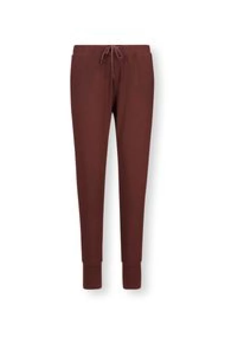 Broeken-Pip Studio Lange Broek Solid Terra Rood