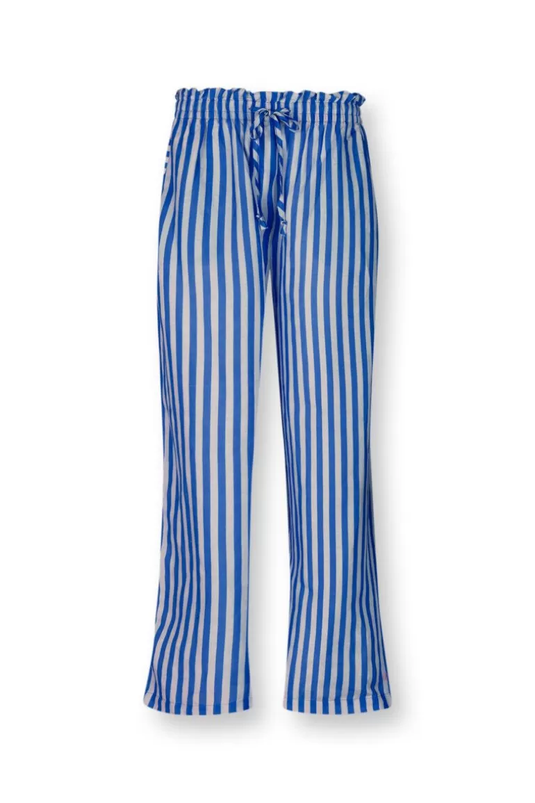 Broeken-Pip Studio Lange Broek Sumo Stripe Blauw