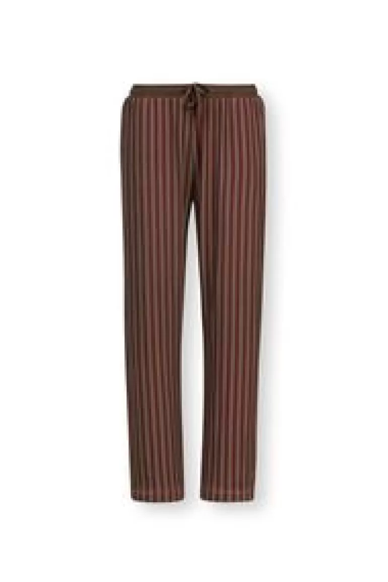 Broeken-Pip Studio Lange Broek Sumo Stripe Terra Rood