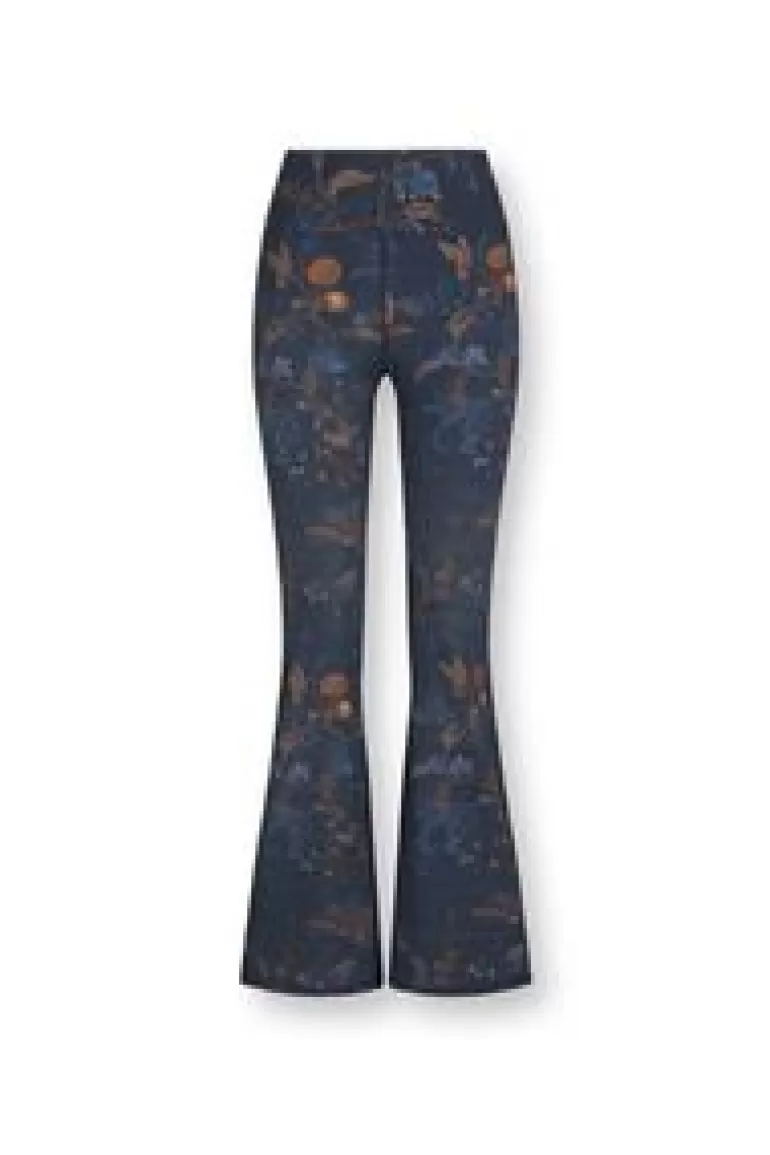 Leggings-Pip Studio Lange Flared Sportlegging Isola Donker Blauw