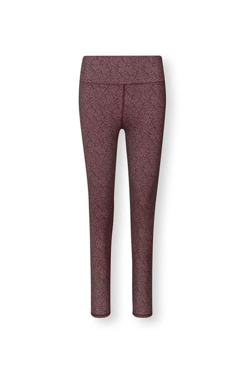 Shop Pip Studio Lange Sportlegging Leafy Dots Terra Rood