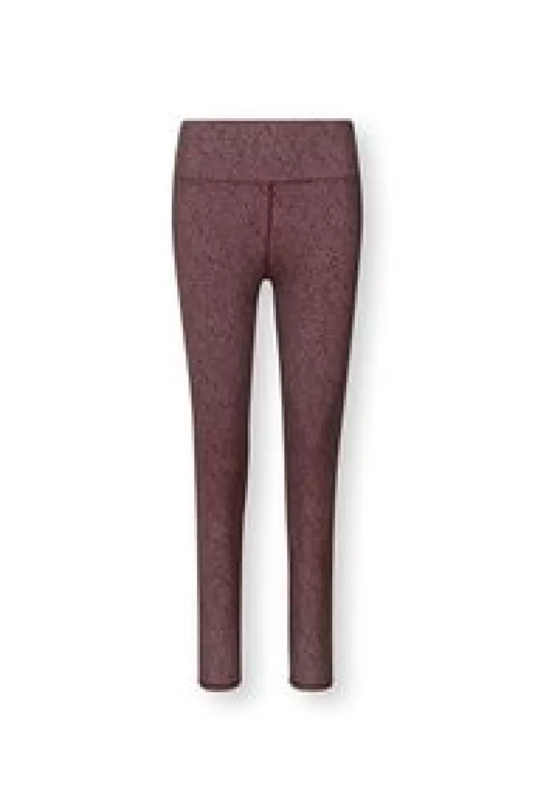 Sportbroeken-Pip Studio Lange Sportlegging Leafy Dots Terra Rood