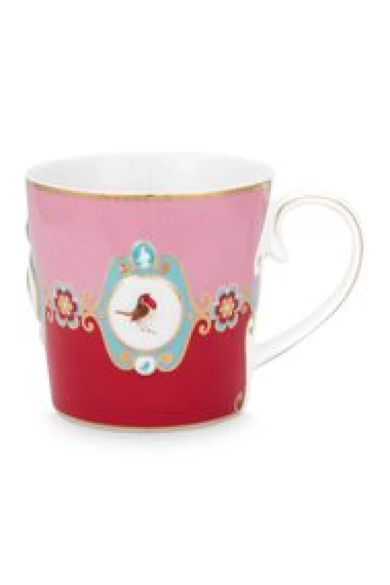 Koffiemokken-Pip Studio Love Birds Mok Groot Rood/Roze