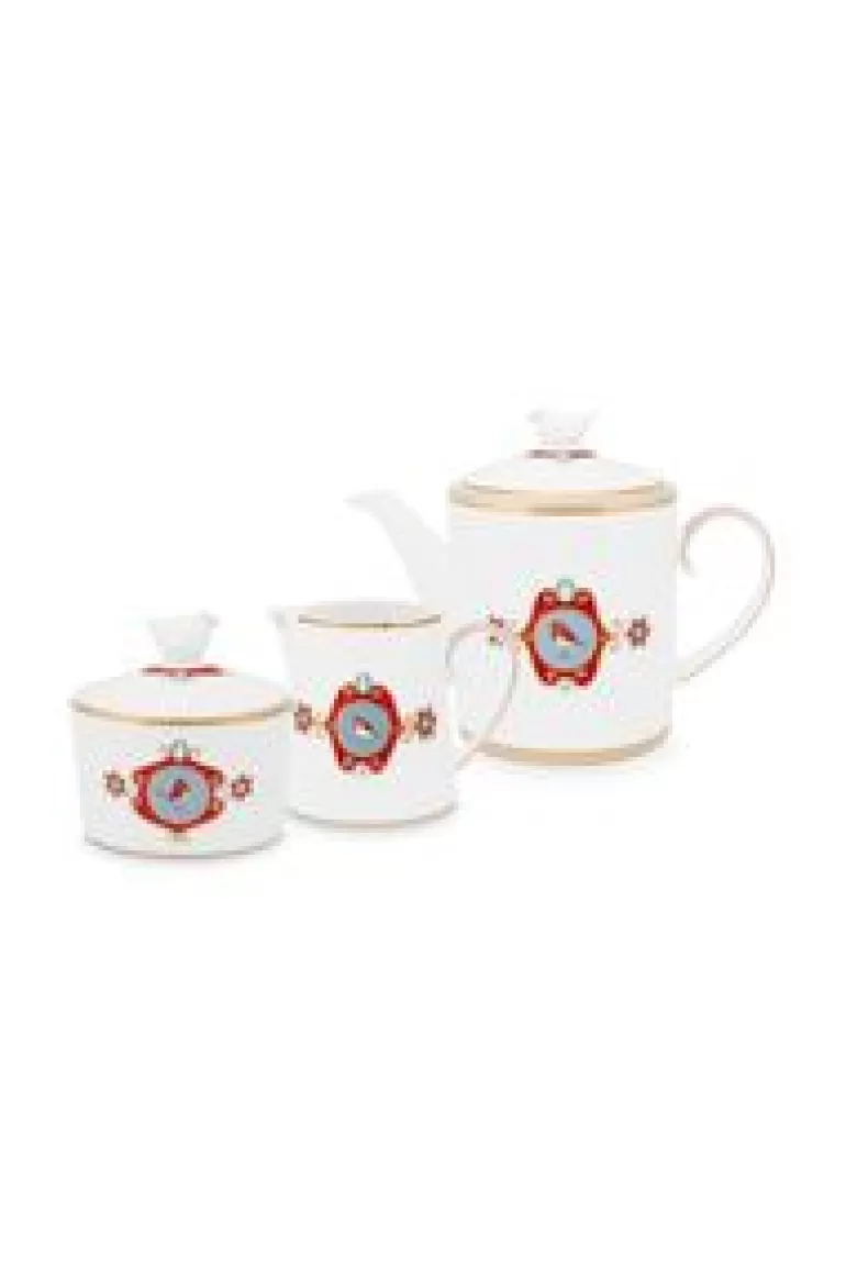 Sets Porseleinen Sets-Pip Studio Love Birds Thee Set/3 Wit