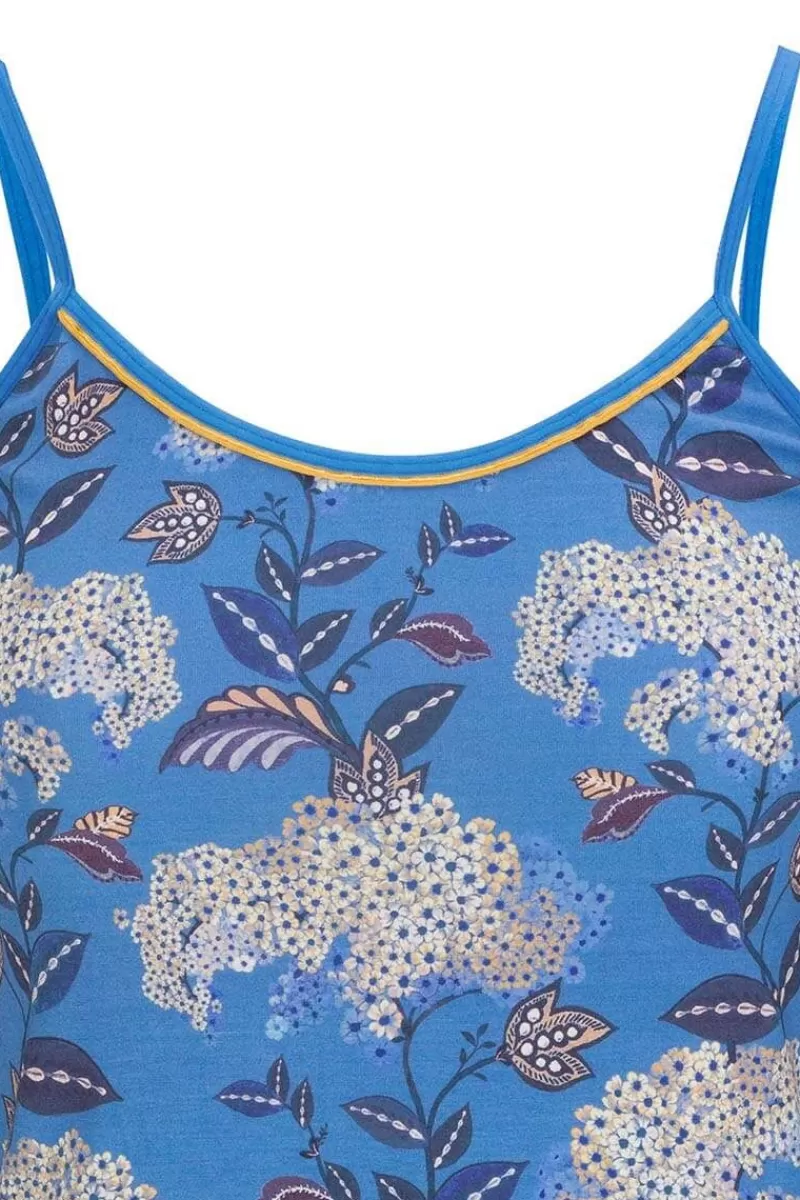 New Pip Studio Mouwloze Top Flora Firenze Kobalt Blauw