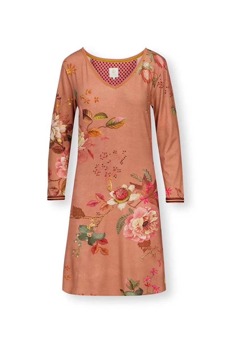 Shop Pip Studio Nachthemd Lange Mouw Tokyo Bouquet Terra Roze