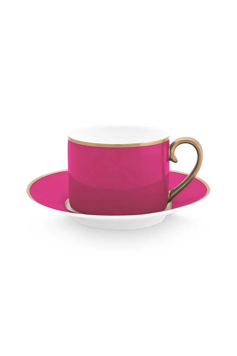 Online Pip Studio Pip Chique Cappuccino Kop & Schotel Roze