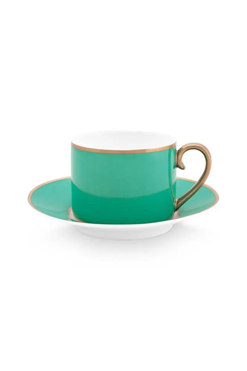 New Pip Studio Pip Chique Cappuccino Kop & Schotel Groen