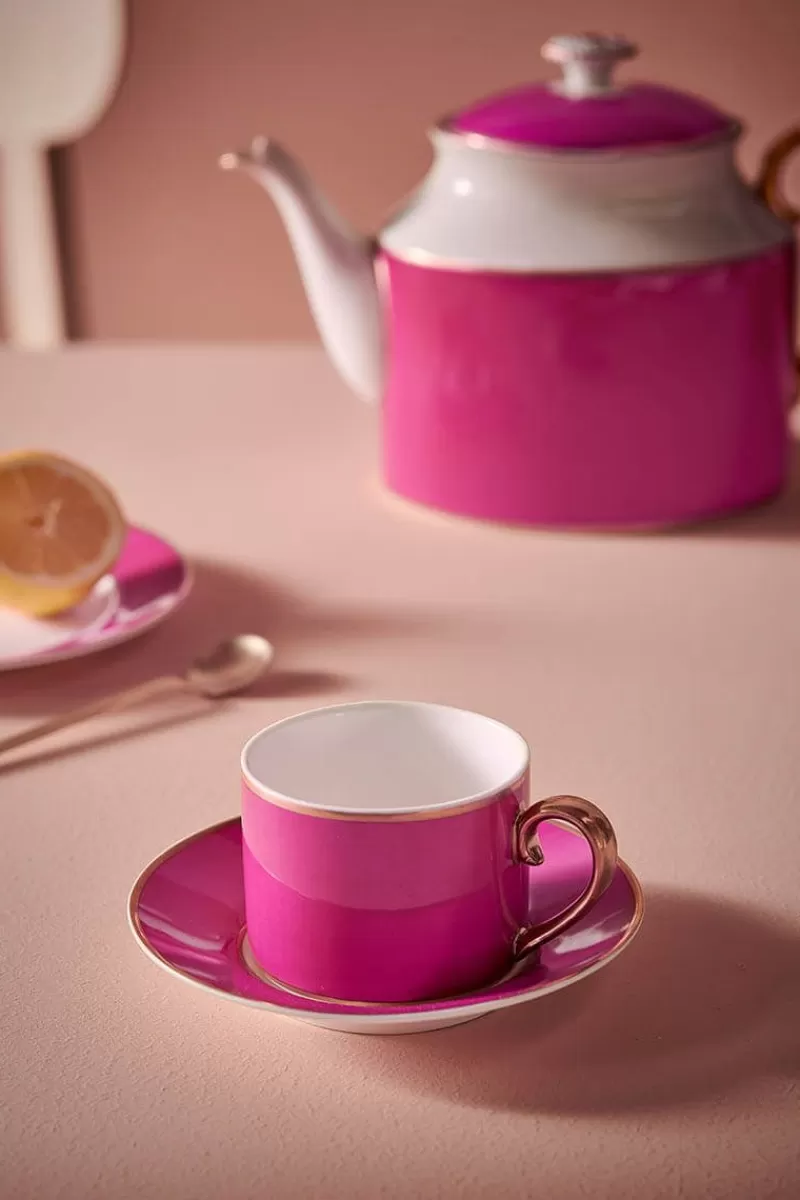 Online Pip Studio Pip Chique Cappuccino Kop & Schotel Roze