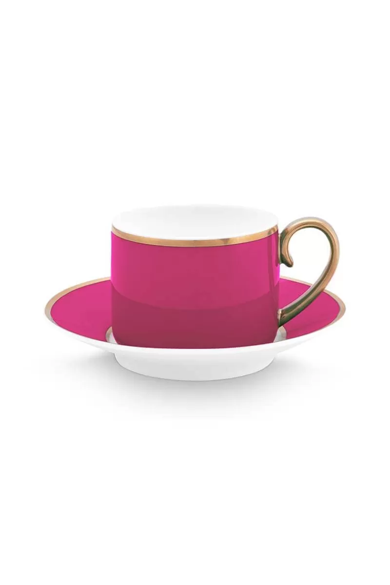 Store Pip Studio Pip Chique Espresso Kop & Schotel Roze