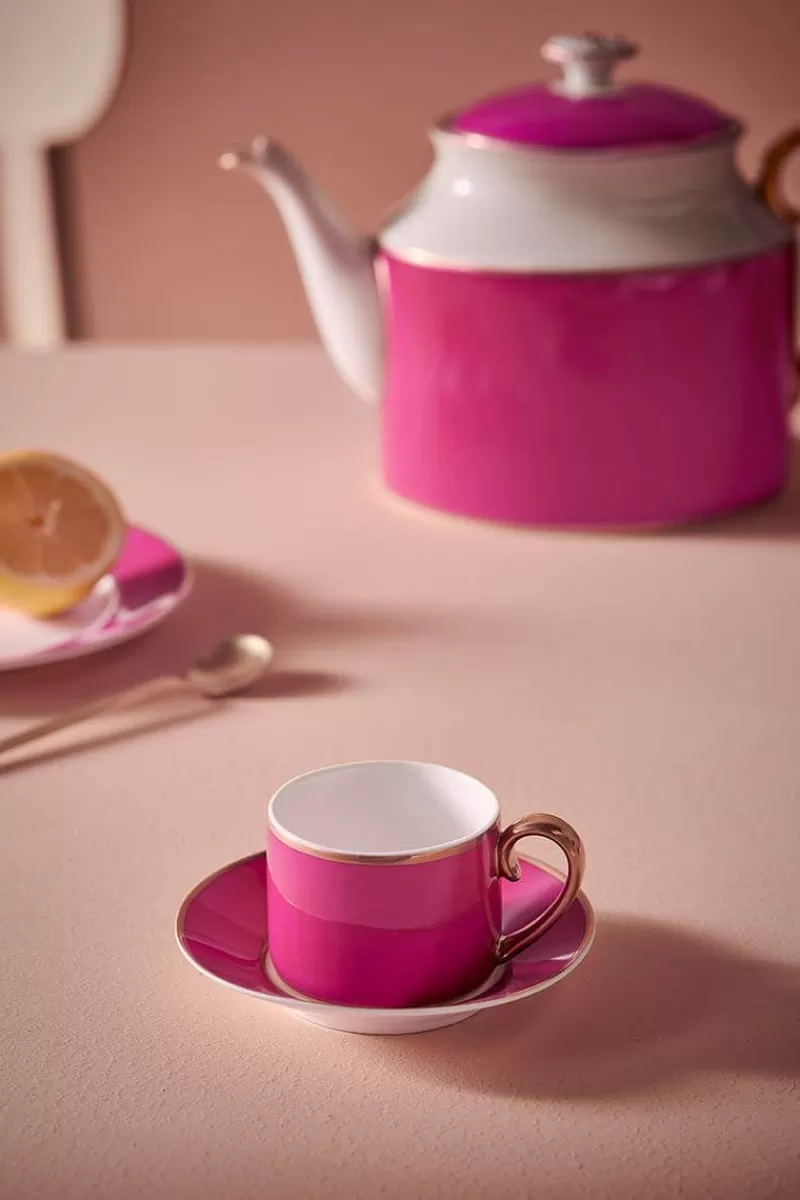 Store Pip Studio Pip Chique Espresso Kop & Schotel Roze