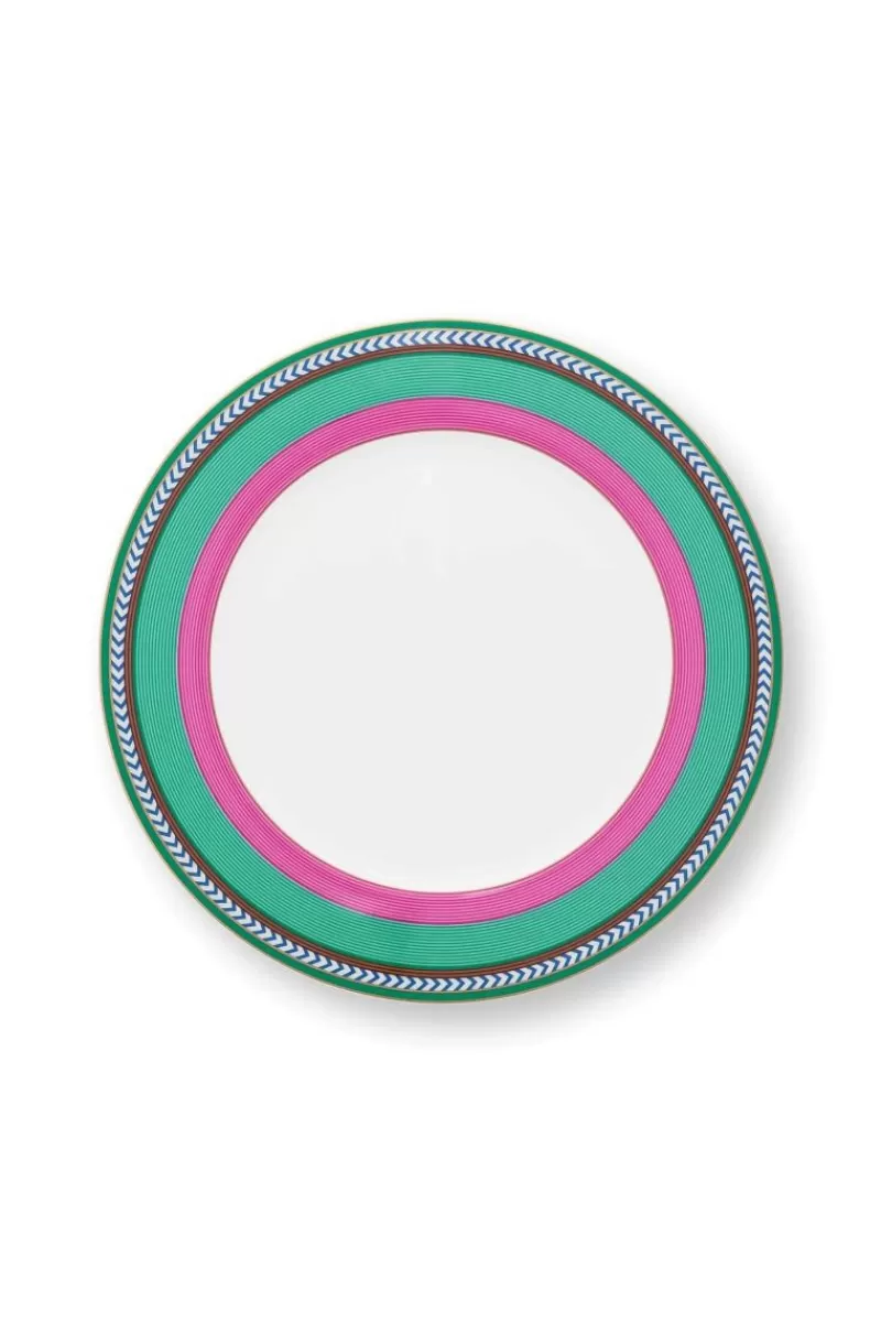 Shop Pip Studio Pip Chique Stripes Dinerbord Roze/Groen 28Cm