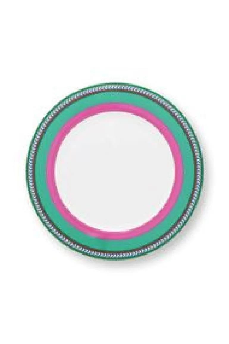 Dinerborden-Pip Studio Pip Chique Stripes Dinerbord Roze/Groen 28Cm