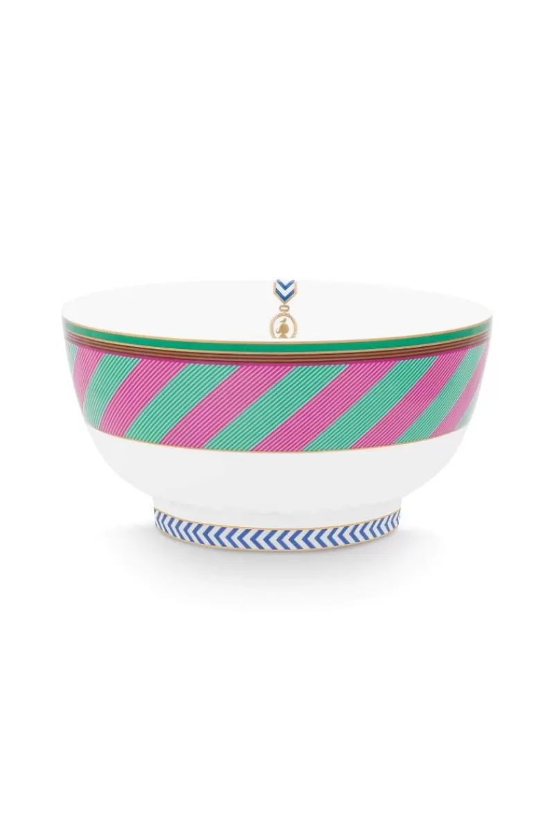 Best Sale Pip Studio Pip Chique Stripes Kom Roze/Groen 18Cm