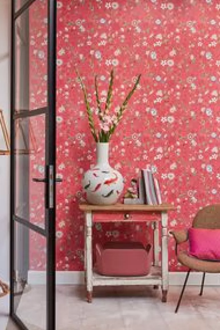 Vliesbehang-Pip Studio Spring To Life Vliesbehang /Roze Rood