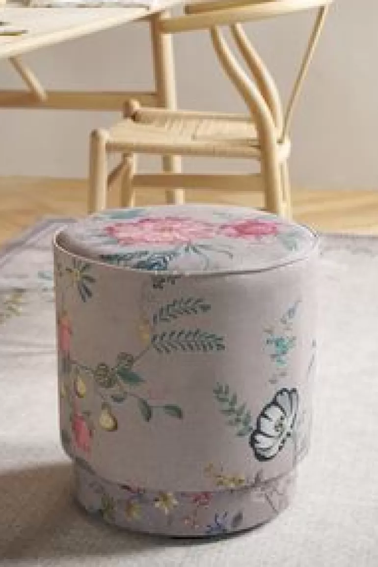 Poefen En Stoelen-Pip Studio Poef Medium Fleur Grandeur Khaki