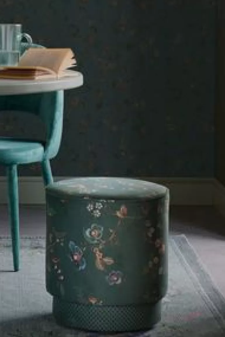 Poefen En Stoelen-Pip Studio Poef Medium Kawai Flower Groen