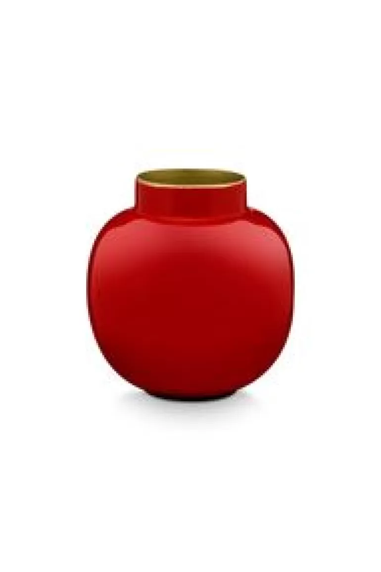 Sale Kleine Vaasjes-Pip Studio Ronde Mini Vaas 10 Cm Rood