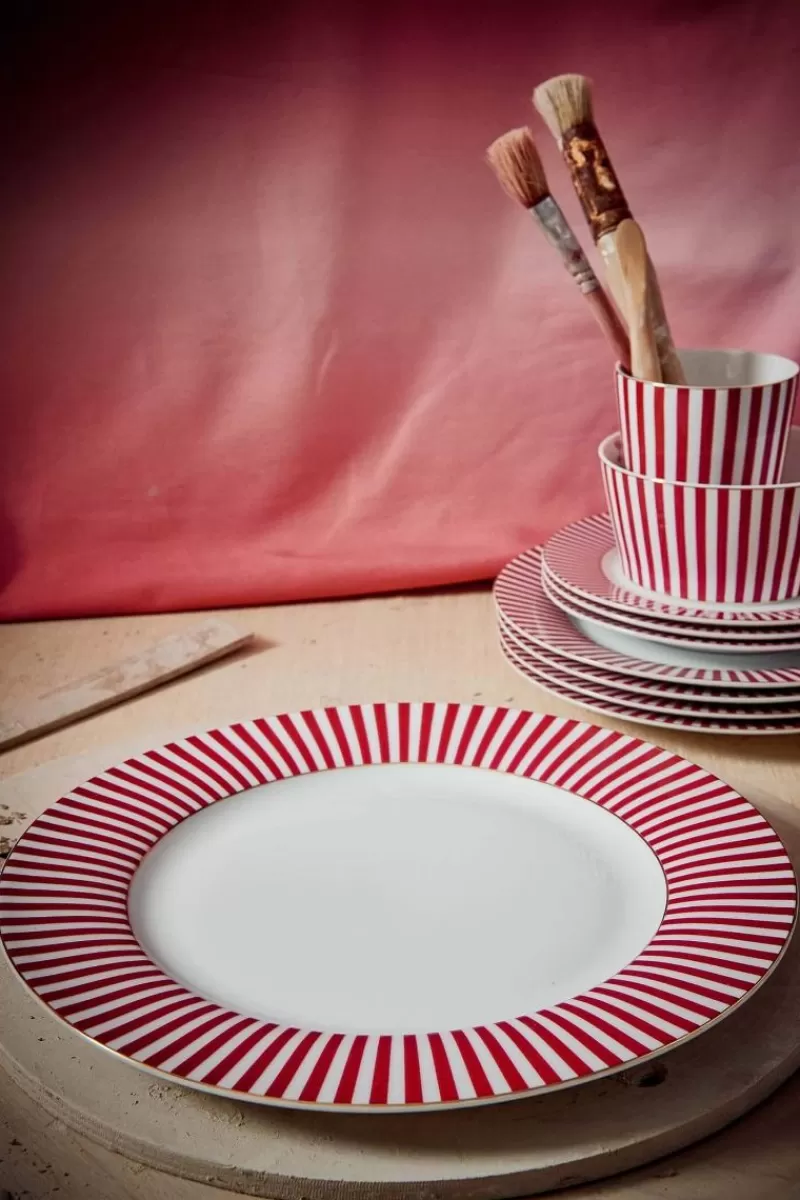 Flash Sale Pip Studio Royal Stripes Dinerbord Donker 26.5Cm Roze