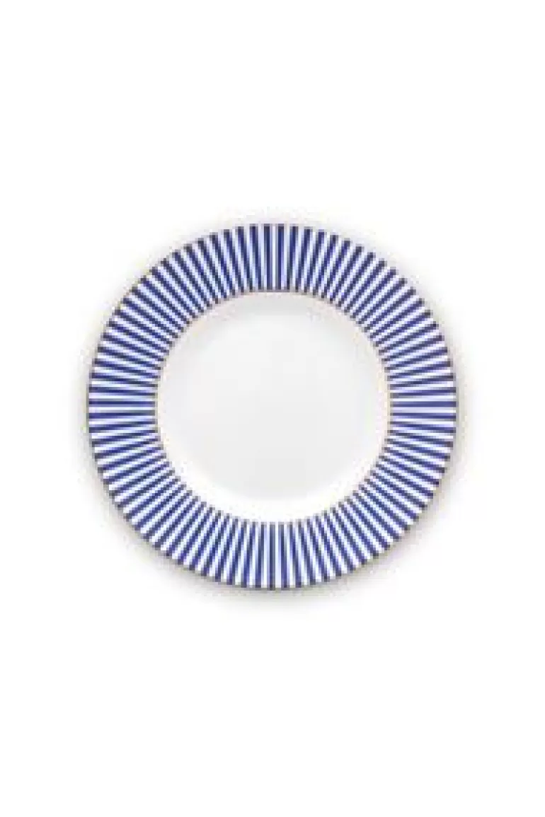 Gebaksborden-Pip Studio Royal Stripes Gebaksbord 17 Cm Blauw