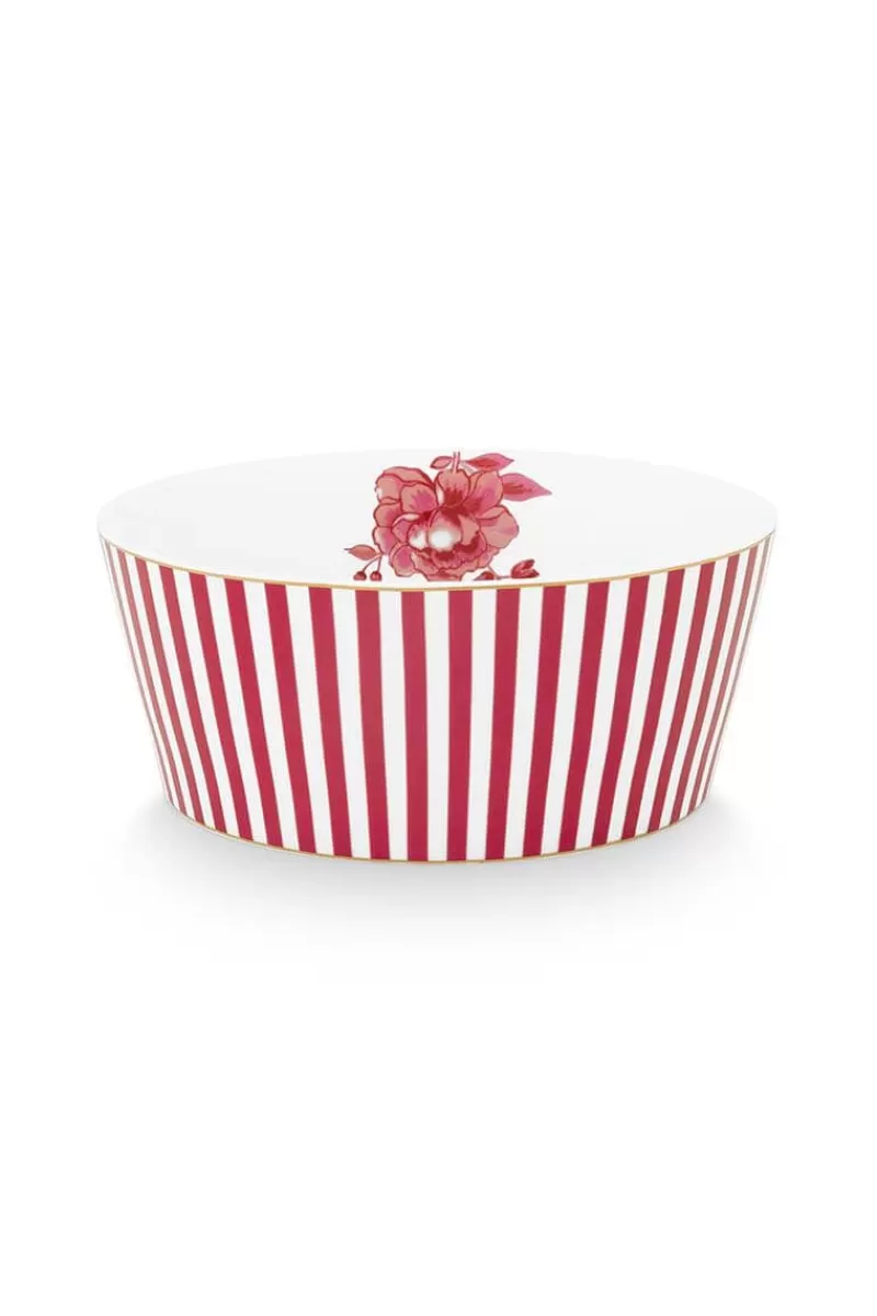 Best Pip Studio Royal Stripes Kom Donker 15Cm Roze