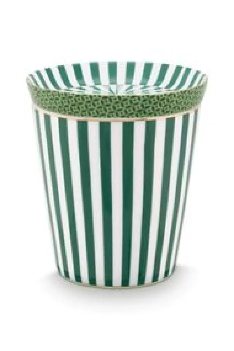 Sets Porseleinen Sets-Pip Studio Royal Stripes Mok & Theetip Groen