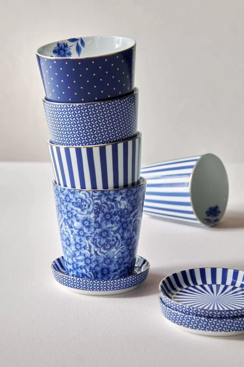 Discount Pip Studio Royal Stripes Mok & Theetip Blauw