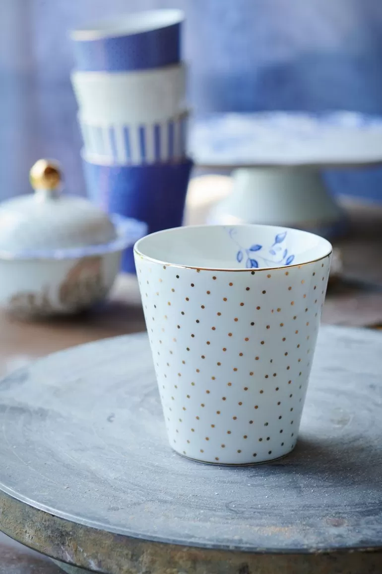 Koffiemokken-Pip Studio Royal Stripes Mok Dots Wit