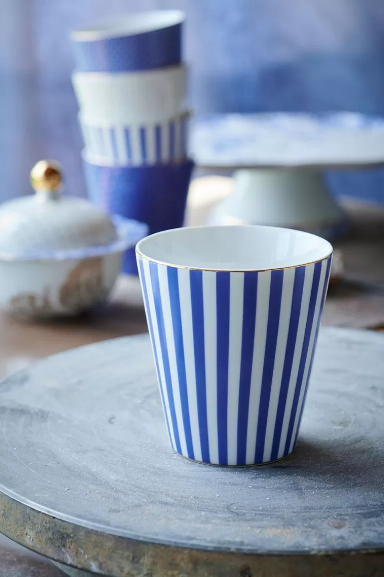 Koffiemokken-Pip Studio Royal Stripes Mok Klein Blauw