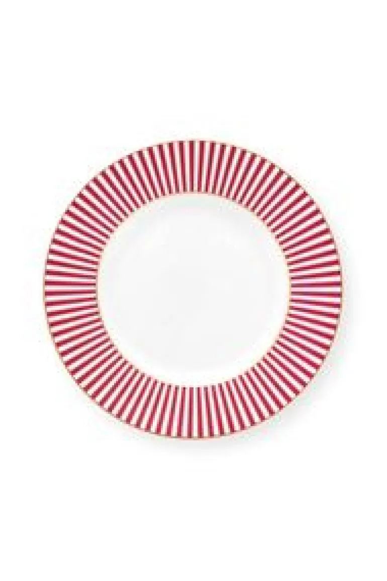 Gebaksborden-Pip Studio Royal Stripes Petit Four Donkerroze 12Cm