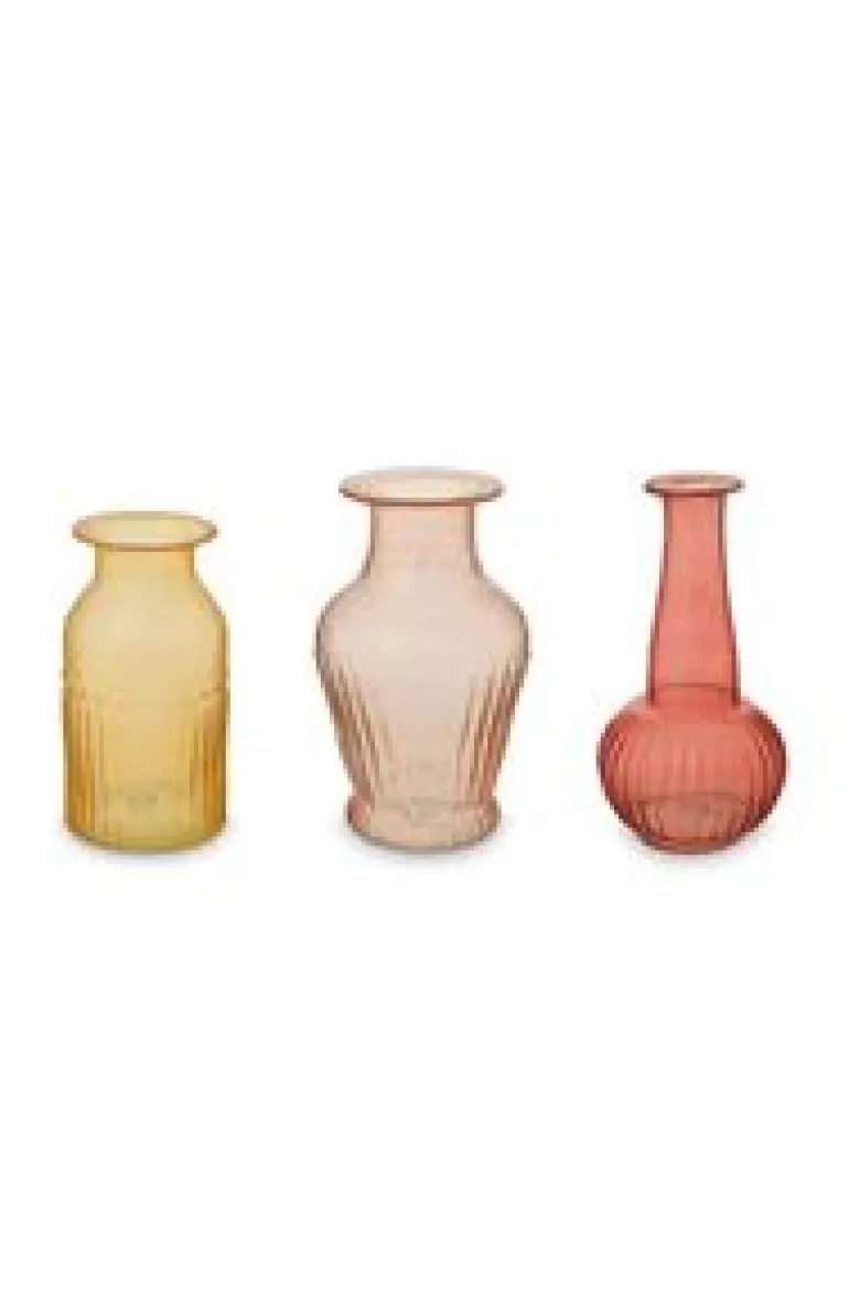 Sale Sets-Pip Studio Set/3 Vazen Glas S Roze