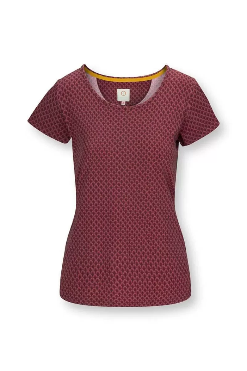 Cheap Pip Studio Sport Top Korte Mouw Suki Donker Rood