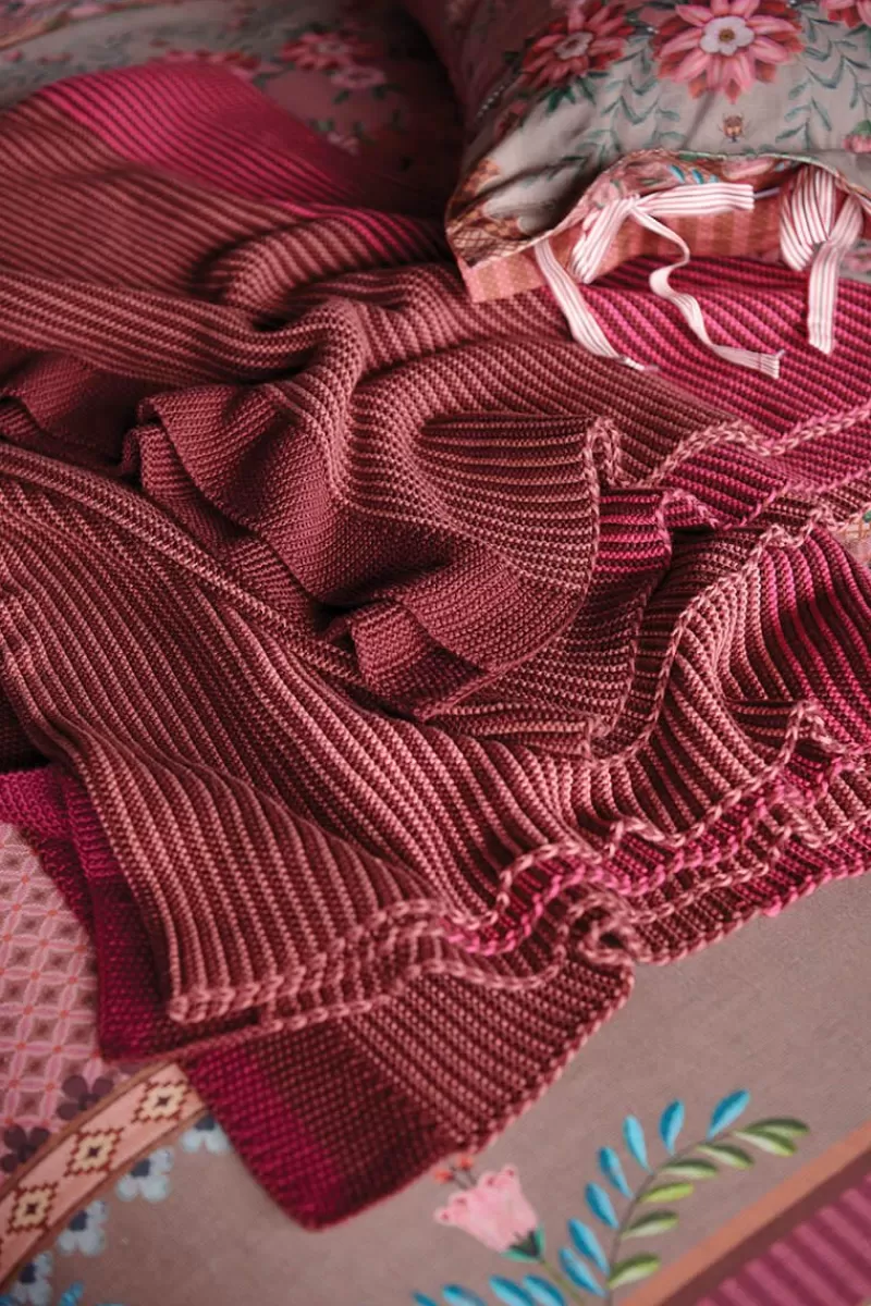 Clearance Pip Studio Throw Blockstripe Roze