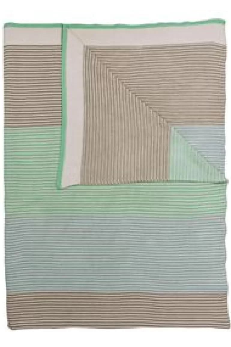 Plaids/Quilts-Pip Studio Throw Blockstripe Licht Groen