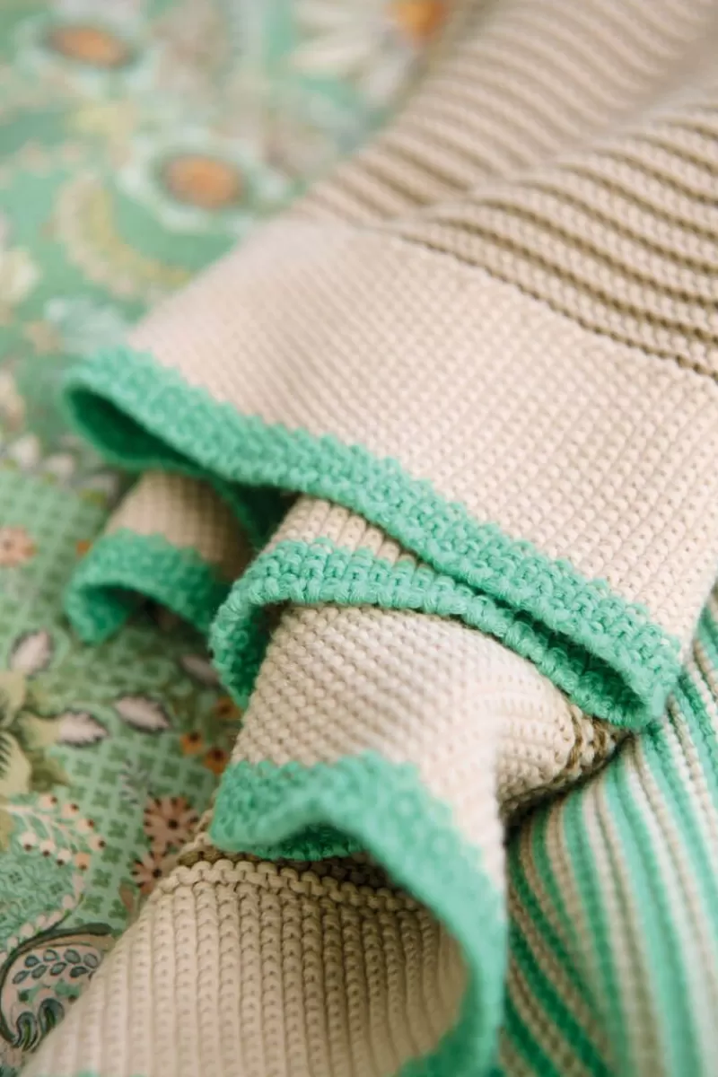 Online Pip Studio Throw Blockstripe Licht Groen