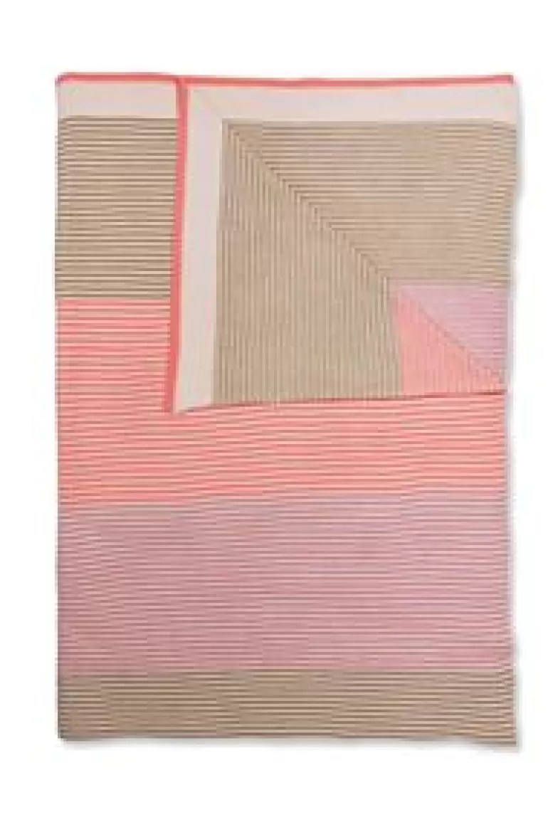 Plaids/Quilts-Pip Studio Throw Blockstripe Pastel Roze