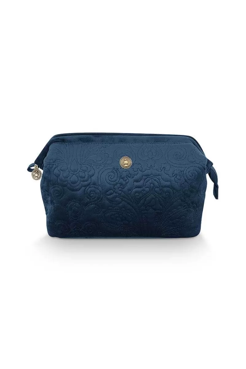 Fashion Pip Studio Toilettas Buidel Groot Velvet Quiltey Days Blauw