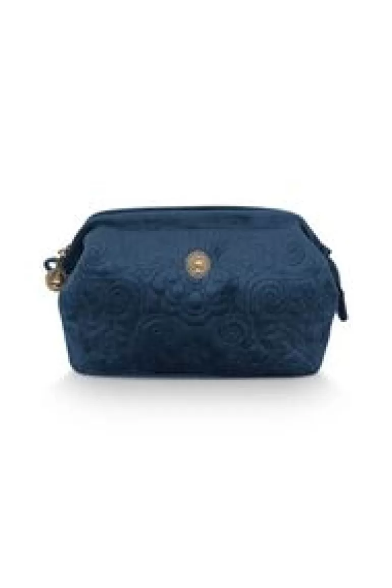 Toilettassen-Pip Studio Toilettas Buidel Klein Velvet Quiltey Days Blauw