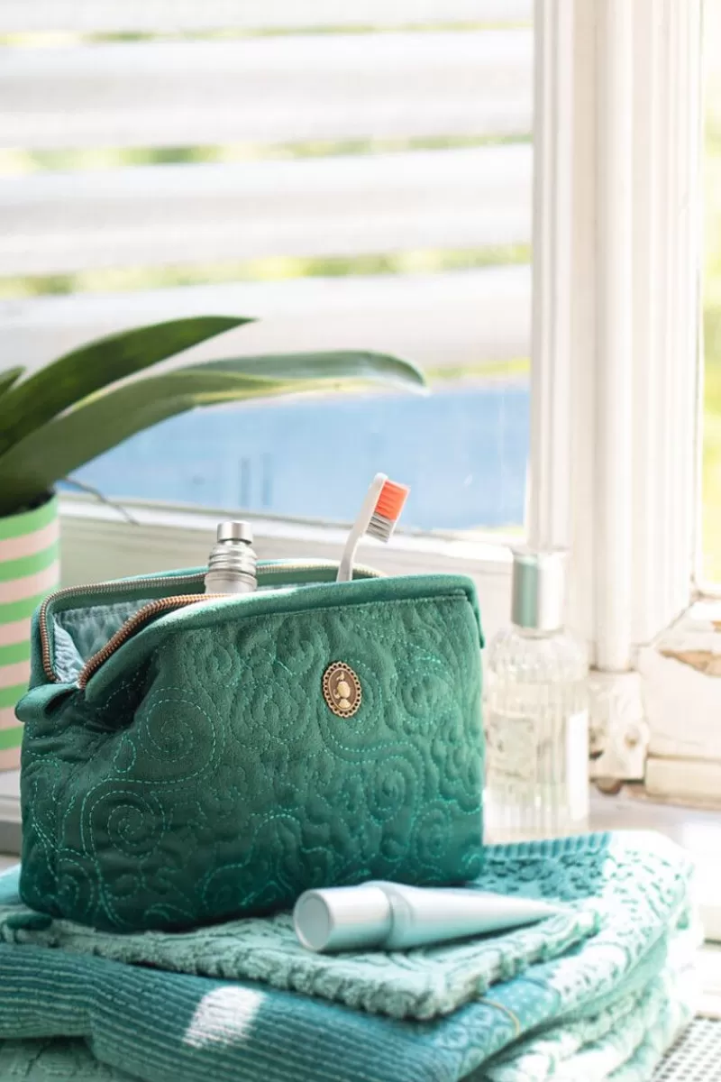 Shop Pip Studio Toilettas Buidel Klein Velvet Quiltey Days Groen