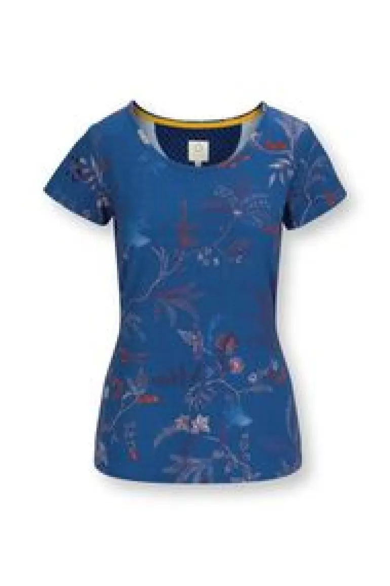 Strandkleding-Pip Studio Top Korte Mouw Isola Blauw