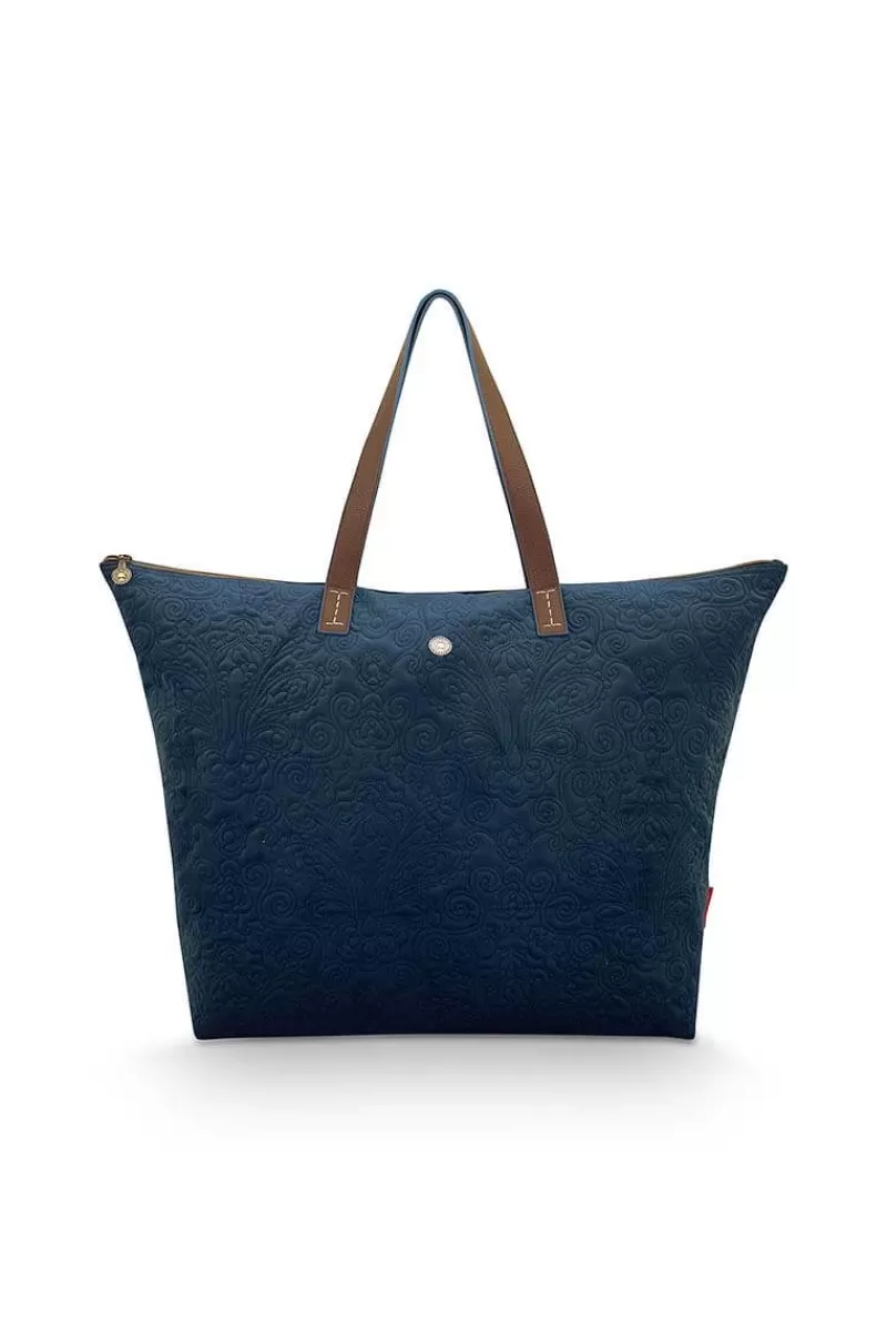 Store Pip Studio Tote Bag Velvet Quiltey Days Blauw