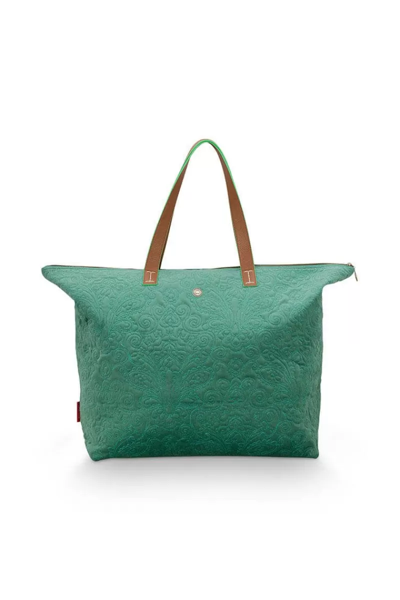 Best Pip Studio Tote Bag Velvet Quiltey Days Groen