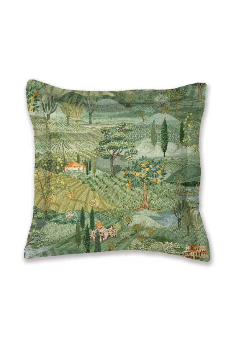 Best Sale Pip Studio Vierkant Sierkussen Toscana Groen