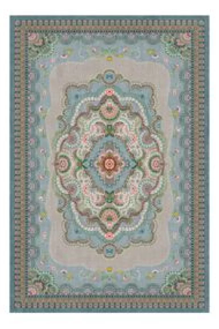 Rechthoekige Vloerkleden-Pip Studio Vloerkleed Majorelle By Pip Pastel Blauw