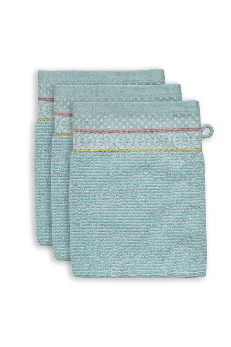 Outlet Pip Studio Washandje Set/3 Soft Zellige Blue 16X22 Cm Blauw