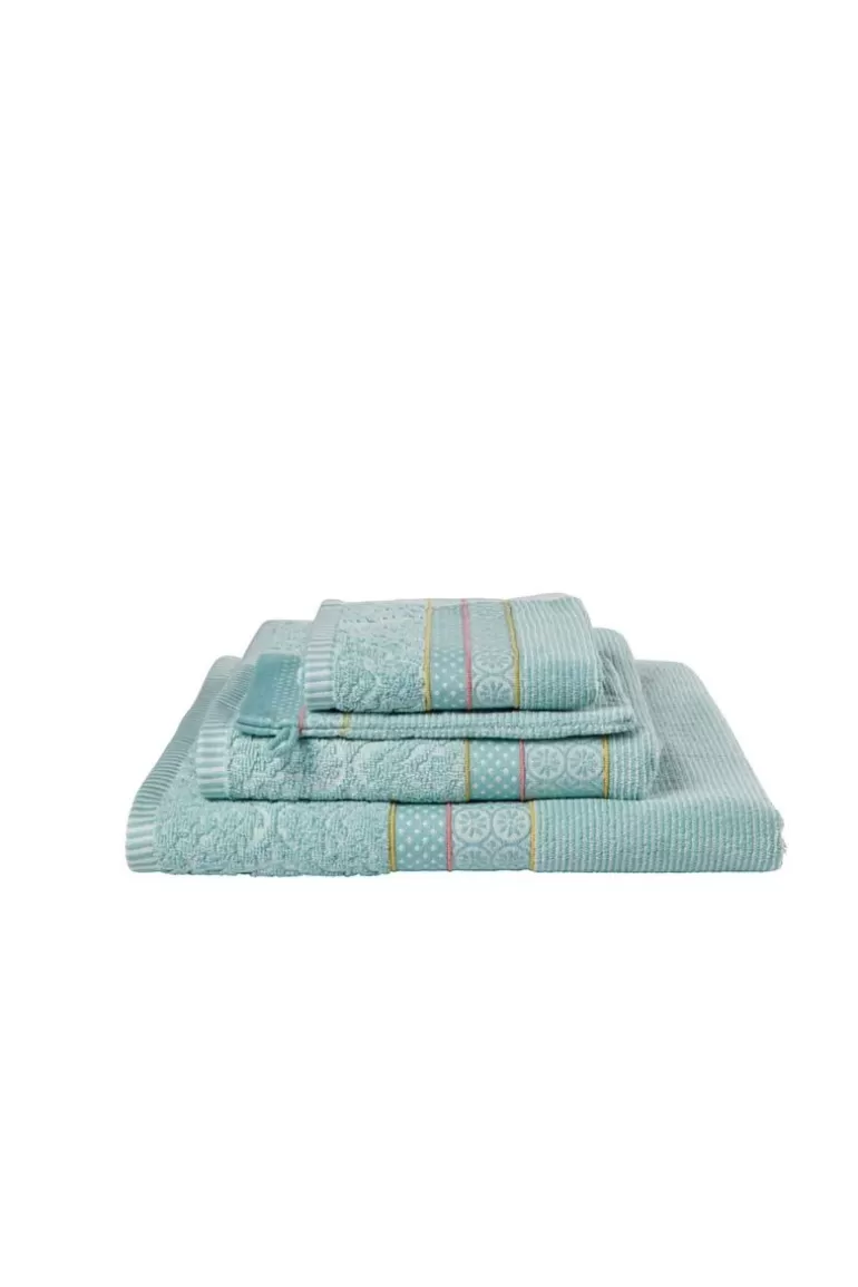 Washandjes-Pip Studio Washandje Set/3 Soft Zellige Blue 16X22 Cm Blauw