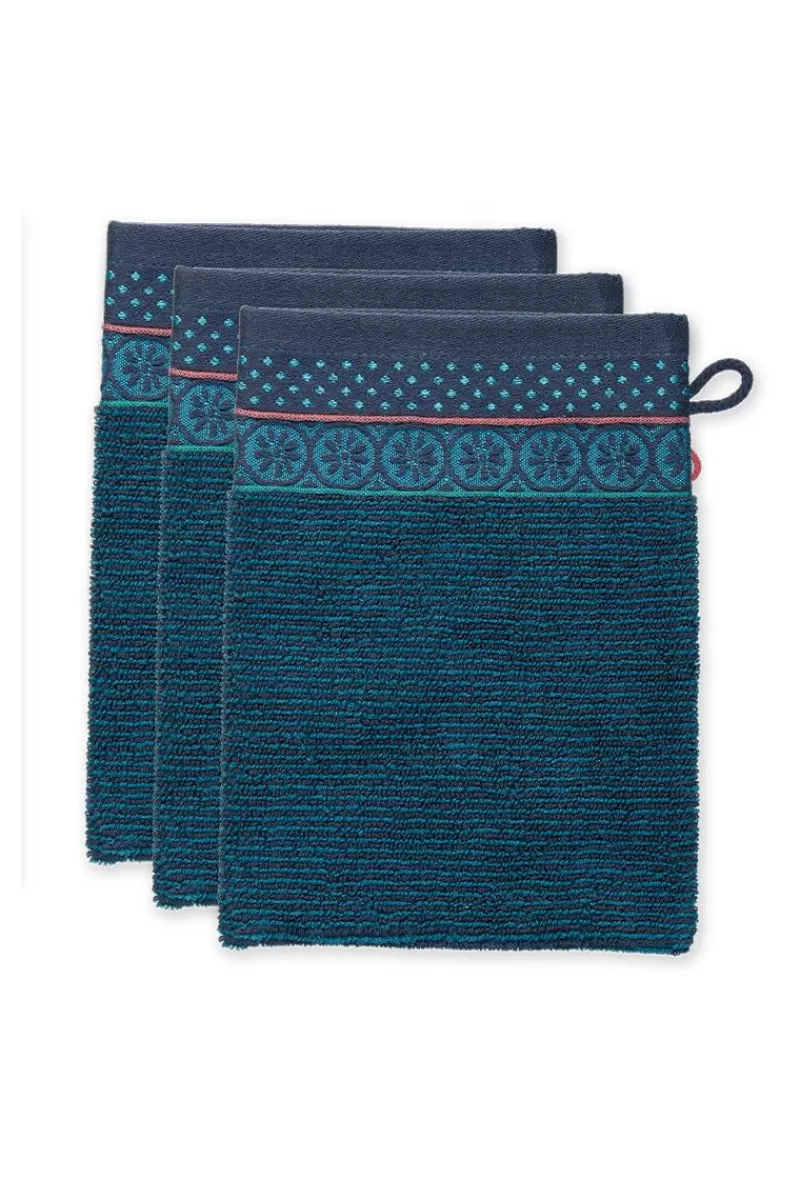 Cheap Pip Studio Washandje Set/3 Soft Zellige Donker 16X22 Cm Blauw