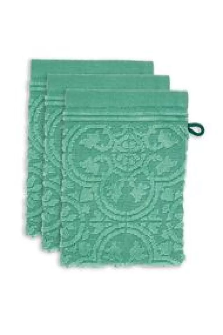 Washandjes-Pip Studio Washandje Set/3 Tile De Pip 16X22 Cm Groen