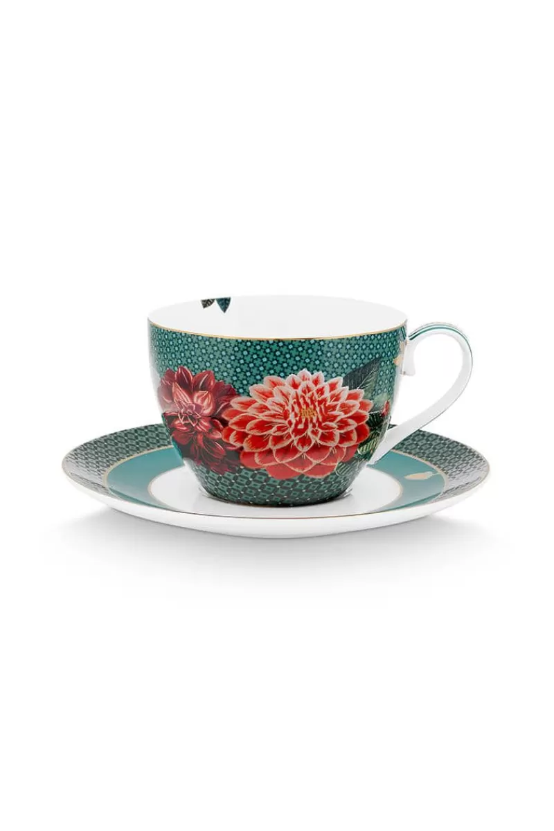 Store Pip Studio Winter Wonderland Cappuccino Kop & Schotel Groen